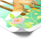 Aquarelle Fox et Kit Poster (Coin)