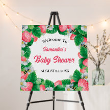 Aquarelle Fraise Berry Baby shower sucré