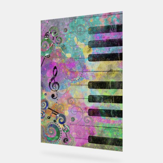 Aquarelle froide Piano coloré (Angle)