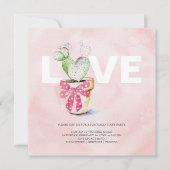 Aquarelle Galantine Invitations Anniversaire (Devant)