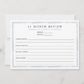 Aquarelle Garçon Jalon Onze Mois Vieux Carte (Dos)