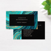 Aquarelle Géode Vert noir Agate Malachite (Bureau)