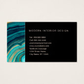 Aquarelle Géode Vert noir Agate Malachite (Dos)