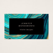 Aquarelle Géode Vert noir Agate Malachite (Devant)