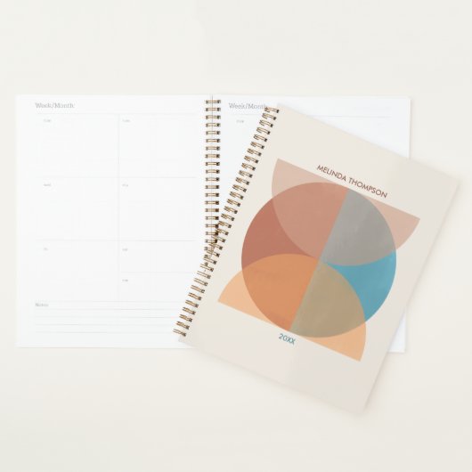 Aquarelle géométrique Abstraite moderne (Devant avec enveloppe)