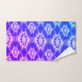 Aquarelle géométrique Boho bleu violet Motif (Serviette à main)