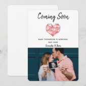 Aquarelle géométrique Faire-part de grossesse card (Devant / Derrière)