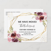 Aquarelle géométrique Faire-part mobile (Devant / Derrière)