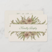 Aquarelle Ginkgo Mariage floral RSVP (Devant / Derrière)