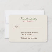 Aquarelle Ginkgo Mariage floral RSVP (Dos)