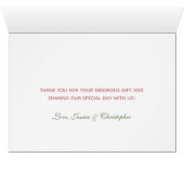 Aquarelle Ginkgo Merci Mariage Floral (Intérieur Horizontal (Bas))