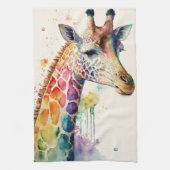 Aquarelle Giraffe Serviette de cuisine (Vertical)