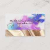 Aquarelle Gold | Carte de visite Gold Fabric (Dos)