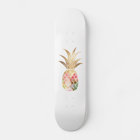 Aquarelle Gold Pineapper Skateboard (Recto)