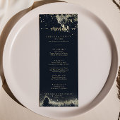 Aquarelle Gold Splash Calligraphy Menu Dîner