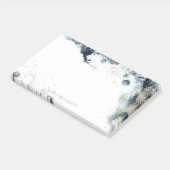 Aquarelle Gold Waves Monogrammes Post-It Notes (Incliné)