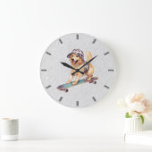 Aquarelle Golden Retrier Horloge murale (Maison)