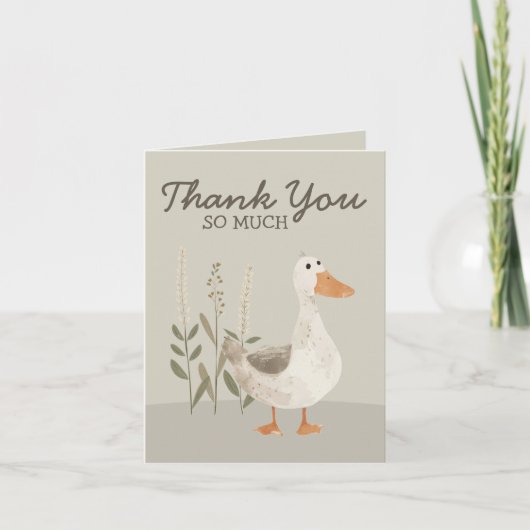 Aquarelle Goose Charming Blair Carte de remercieme (Devant)