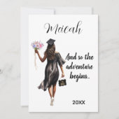 Aquarelle Graduation Moderne Carte fille tendance (Devant)