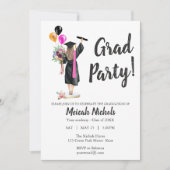 Aquarelle Graduation Moderne Invitation tendance (Devant)