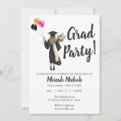 Aquarelle Graduation Moderne Invitation tendance (Devant)