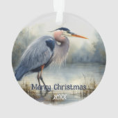 Aquarelle Great Blue Heron Bird Nature (dos)