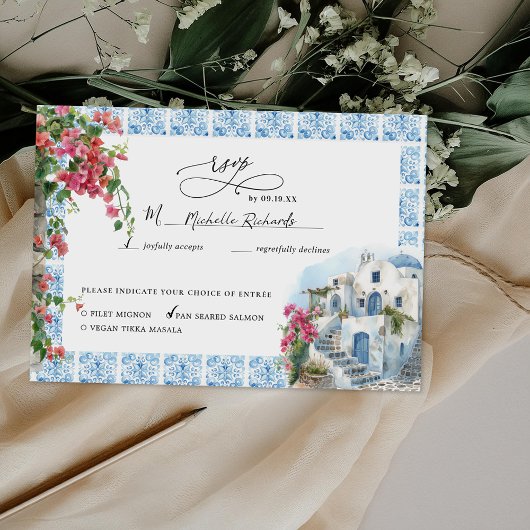 Aquarelle Grèce | Réponse de mariage