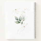 Aquarelle Green Gold Foliing Journal de grossesse (Dos)