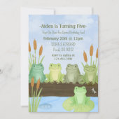 Aquarelle Grenouille et étang crapaud Invitation d (Devant)