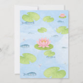 Aquarelle Grenouille et étang crapaud Invitation d (Dos)