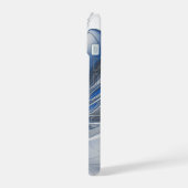 Aquarelle gris bleu Abstrait Fractal Art Flower (Côté gauche)