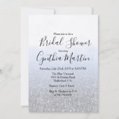 Aquarelle gris bleu Invitation de la douche nuptia (Devant)