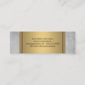 Aquarelle gris brossé Élégant Étiquette d'or Faux (Dos)