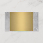 Aquarelle gris brossé Élégant Étiquette d'or Faux (Dos)