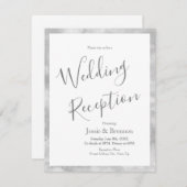 Aquarelle gris Invitation Abstraite (Devant / Derrière)