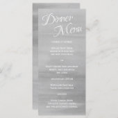 Aquarelle gris Menu Réception Mariage (Devant / Derrière)