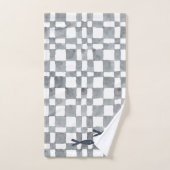 Aquarelle gris vérifie l'ensemble de serviettes de (Serviette à main)