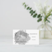 Aquarelle grise Carte de visite moderne (Debout devant)