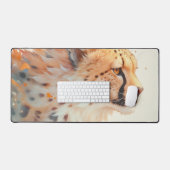 Aquarelle Guépard Orange Doré Mouvement Fluide (Clavier et souris)