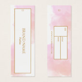 Aquarelle Hang tag | Or blanc (Devant & derrière)