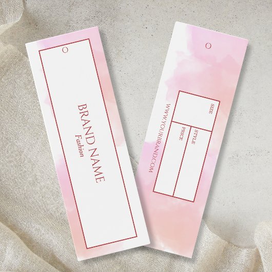 Aquarelle Hang tag | Rose blanc
