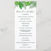 Aquarelle Hawaiian Aloha Luau Programme de mariage (Devant)