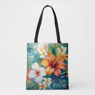 Aquarelle Hawaiian Garden Sac de plage Tropical
