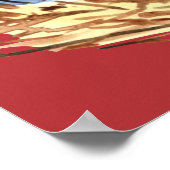 Aquarelle Hen Farm Oeufs frais Poster (Coin)