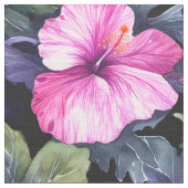 Aquarelle Hibiscus (Dark III) Tissu (Détail)