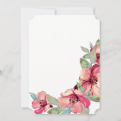 Aquarelle Hibiscus Luau Graduation Invitations (Dos)