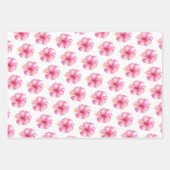 Aquarelle Hibiscus Tropical & Feuille de palme (Devant 2)