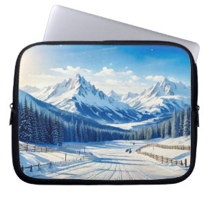 aquarelle hiver arrière - plan électronique sac