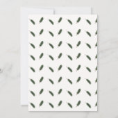 Aquarelle Hiver Baby shower de couronne Invitation (Dos)