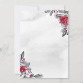 Aquarelle Hiver Baby shower de pingouin Invitation (Dos)